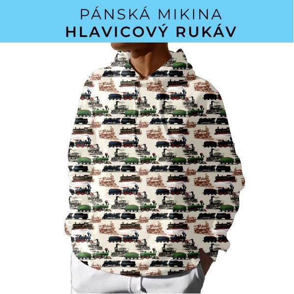 PÁNSKÝ střih - mikina s kapucí