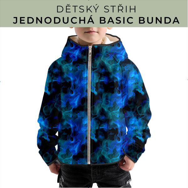 Dětský střih - jednoduchá dětská BASIC  bunda