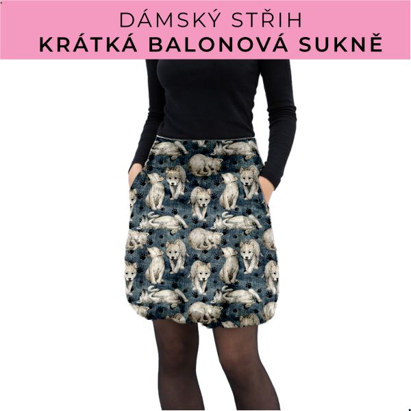 Dámský střih - balonová krátká sukně