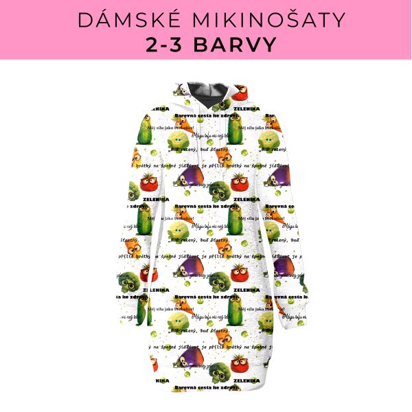 DÁMSKÝ střih - Mikinošaty 2-3 barvy