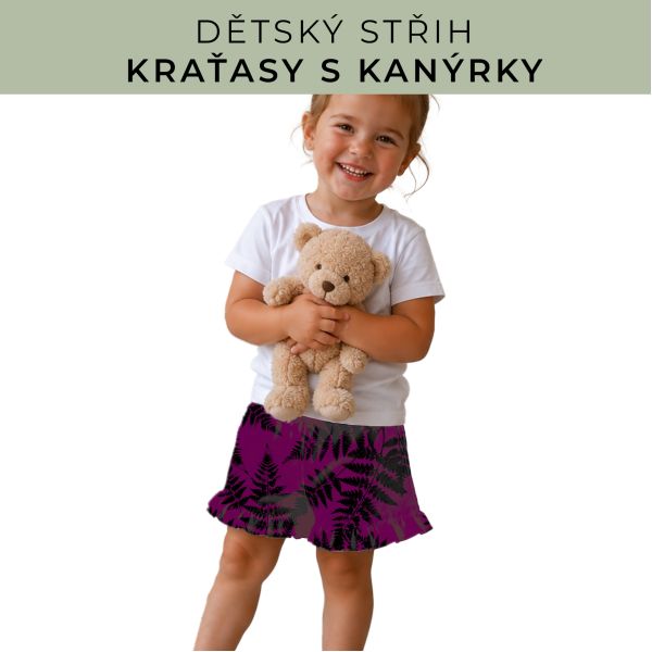 Dětský střih - Kraťásky s kanýrkem