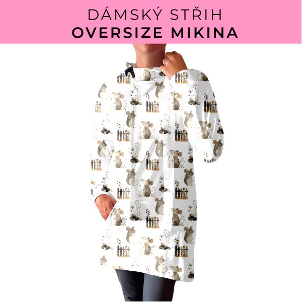 DÁMSKÝ střih - Oversize mikina