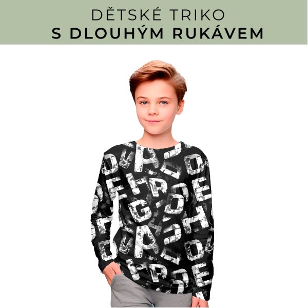 DĚTSKÝ střih - triko dlouhý rukáv