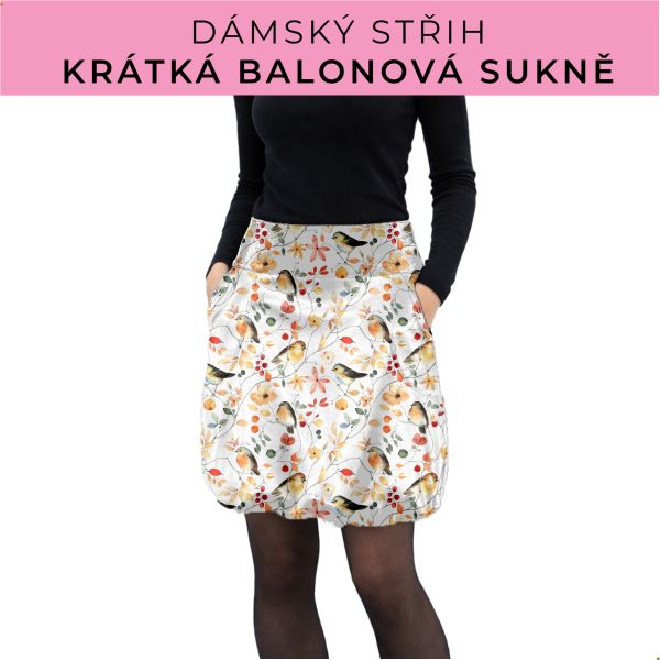 Dámský střih - balonová krátká sukně