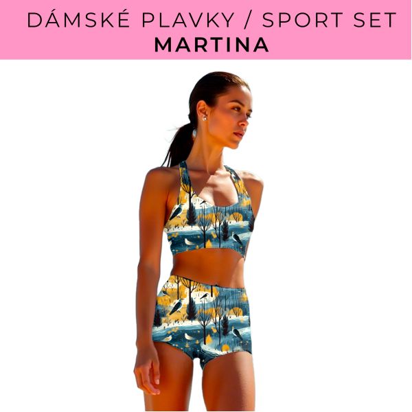 Dámský střih - plavky / sportovní set Martina