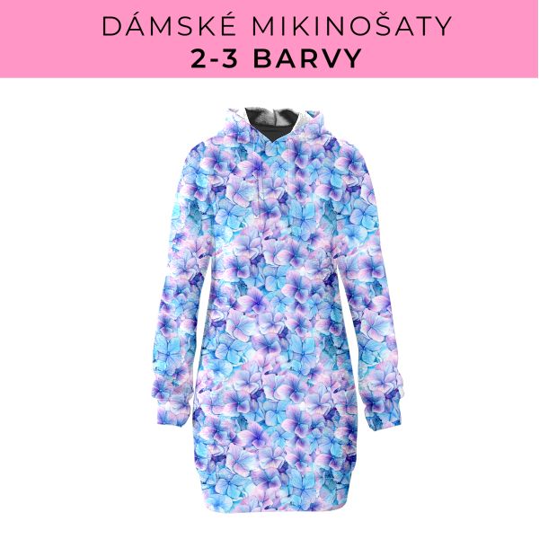 DÁMSKÝ střih - Mikinošaty 2-3 barvy