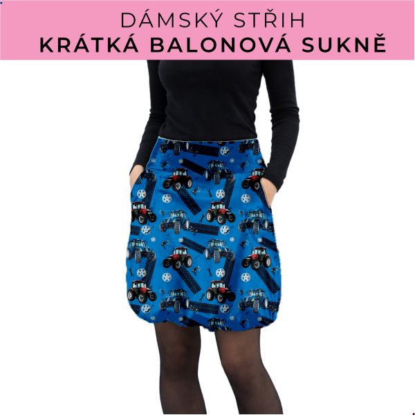 Dámský střih - balonová krátká sukně