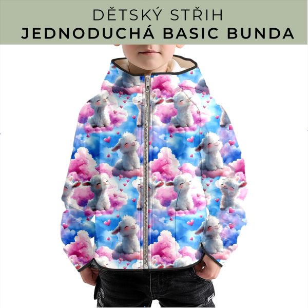 Dětský střih - jednoduchá dětská BASIC  bunda