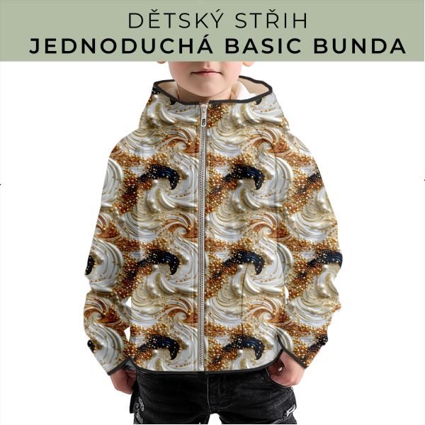 Dětský střih - jednoduchá dětská BASIC  bunda
