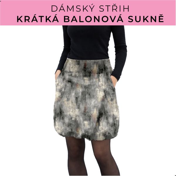 Dámský střih - balonová krátká sukně