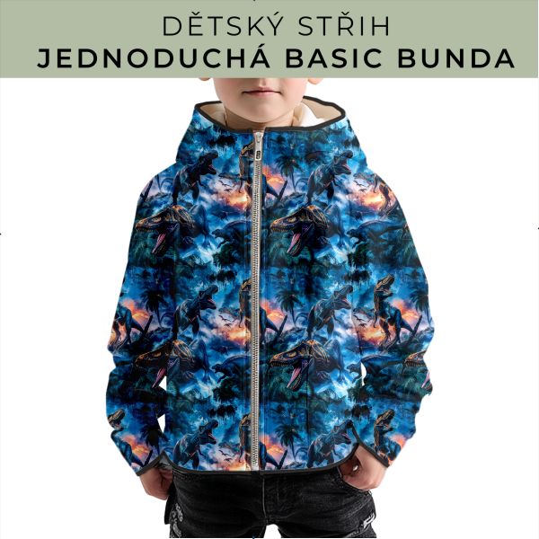 Dětský střih - jednoduchá dětská BASIC  bunda