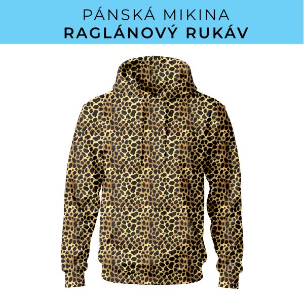 PÁNSKÝ střih - mikina raglan ZÁKLADNÍ s kapucí
