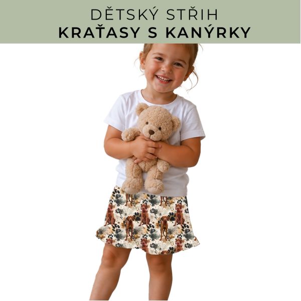 Dětský střih - Kraťásky s kanýrkem