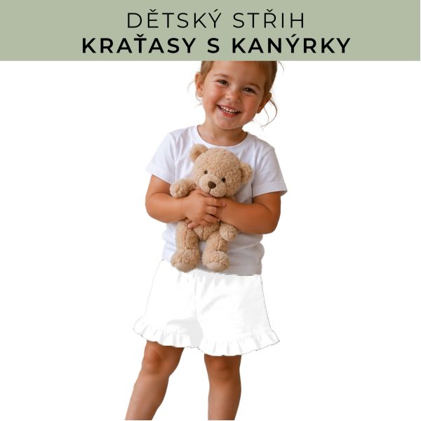 Dětský střih - Kraťásky s kanýrkem