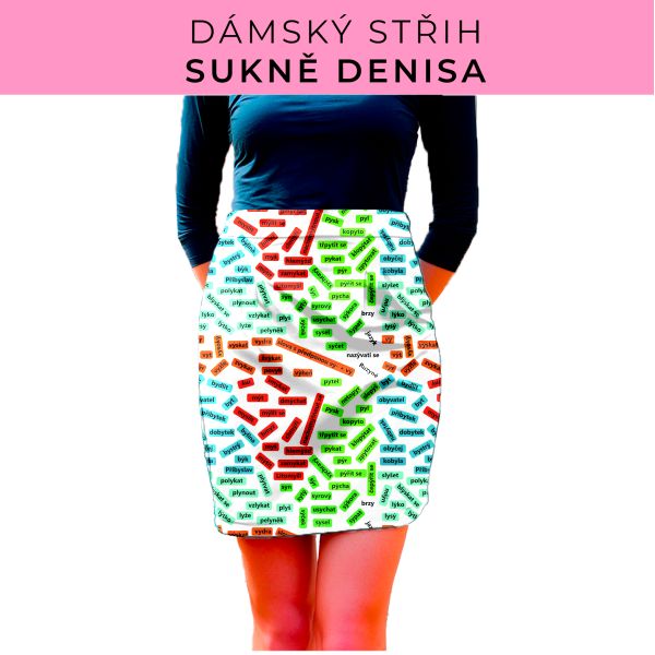Dámský střih - Dámská sukně Denisa