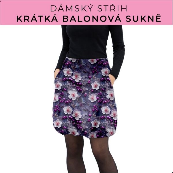 Dámský střih - balonová krátká sukně