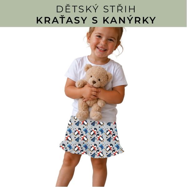 Dětský střih - Kraťásky s kanýrkem
