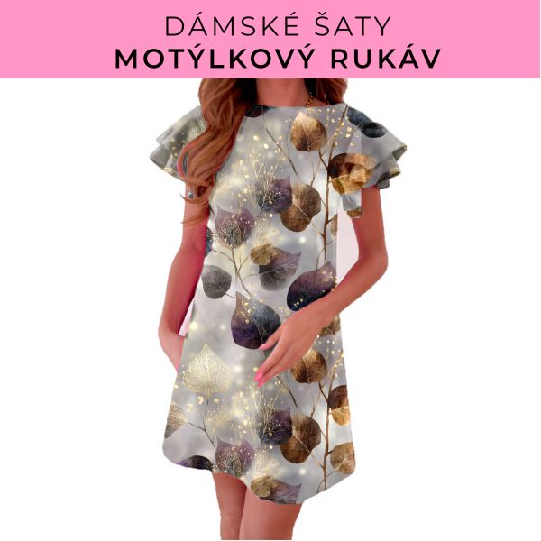 DÁMSKÝ střih - šaty s motýlkovým rukávem