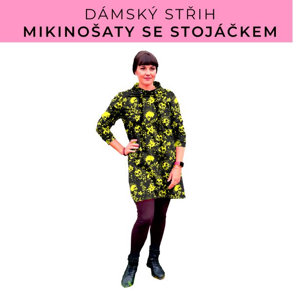 Dámský střih - mikinové šaty se stojáčkem