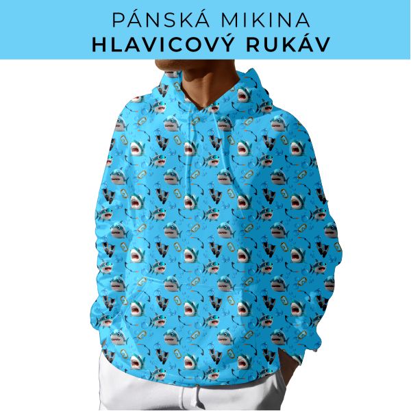 PÁNSKÝ střih - mikina s kapucí