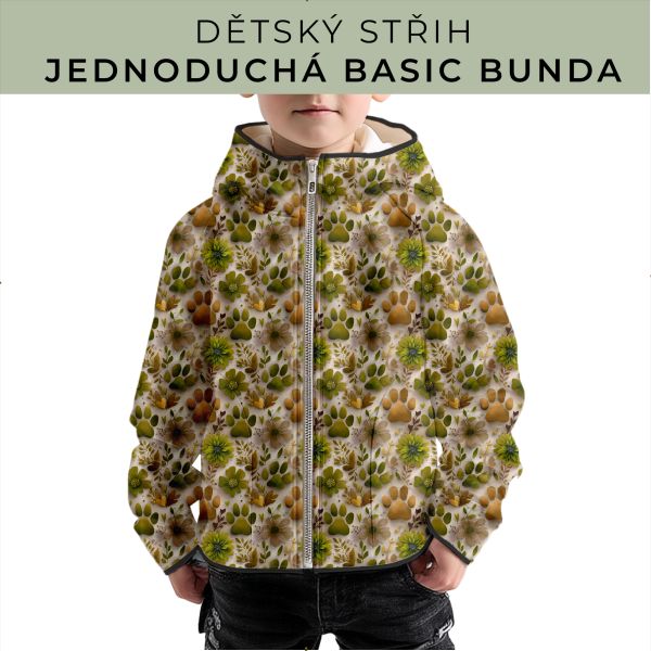 Dětský střih - jednoduchá dětská BASIC  bunda