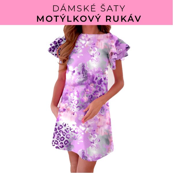 DÁMSKÝ střih - šaty s motýlkovým rukávem