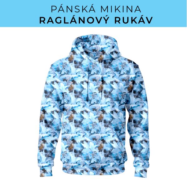 PÁNSKÝ střih - mikina raglan ZÁKLADNÍ s kapucí