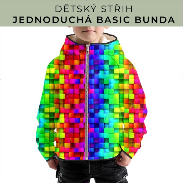 Dětský střih - jednoduchá dětská BASIC  bunda
