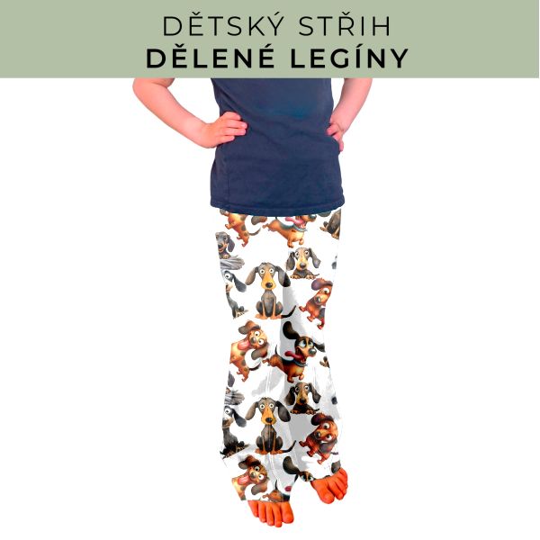 Dětský střih - Dělené legíny