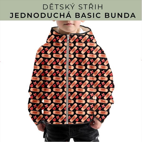 Dětský střih - jednoduchá dětská BASIC  bunda