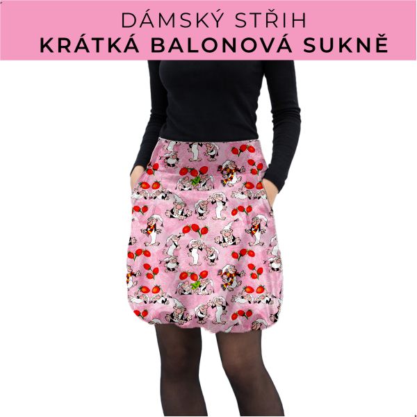 Dámský střih - balonová krátká sukně