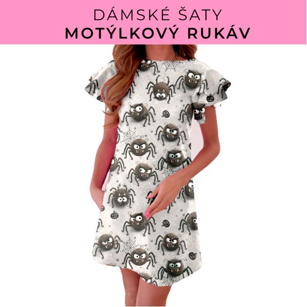 DÁMSKÝ střih - šaty s motýlkovým rukávem