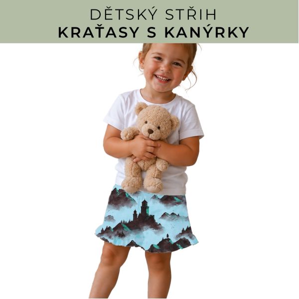 Dětský střih - Kraťásky s kanýrkem