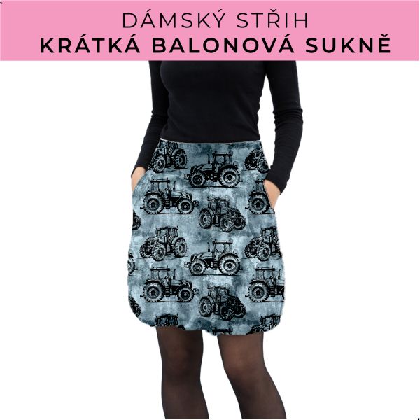 Dámský střih - balonová krátká sukně