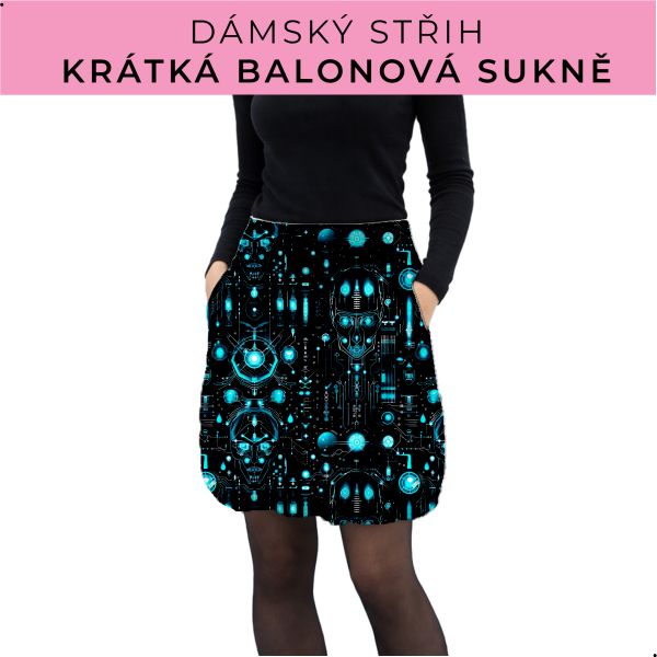 Dámský střih - balonová krátká sukně