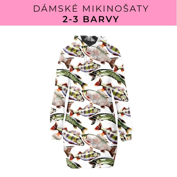 DÁMSKÝ střih - Mikinošaty 2-3 barvy