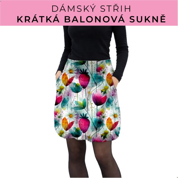 Dámský střih - balonová krátká sukně