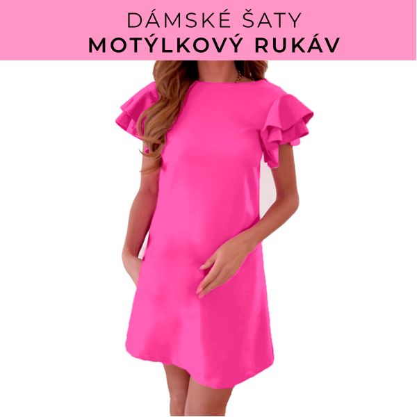 DÁMSKÝ střih - šaty s motýlkovým rukávem
