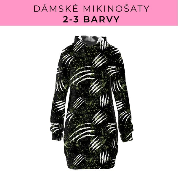 DÁMSKÝ střih - Mikinošaty 2-3 barvy