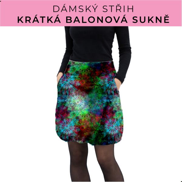 Dámský střih - balonová krátká sukně