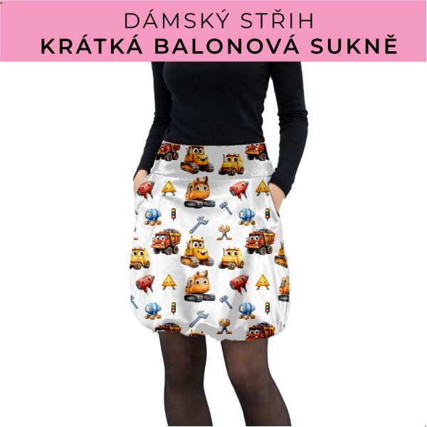 Dámský střih - balonová krátká sukně