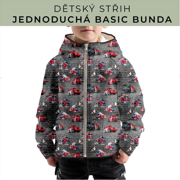 Dětský střih - jednoduchá dětská BASIC  bunda