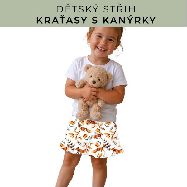 Dětský střih - Kraťásky s kanýrkem