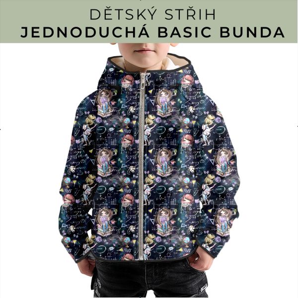 Dětský střih - jednoduchá dětská BASIC  bunda