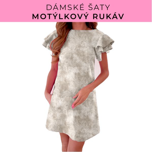 DÁMSKÝ střih - šaty s motýlkovým rukávem