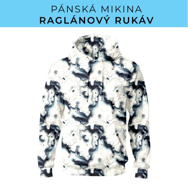 PÁNSKÝ střih - mikina raglan ZÁKLADNÍ s kapucí
