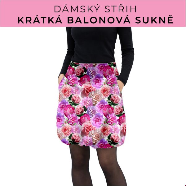 Dámský střih - balonová krátká sukně