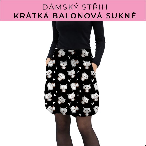 Dámský střih - balonová krátká sukně