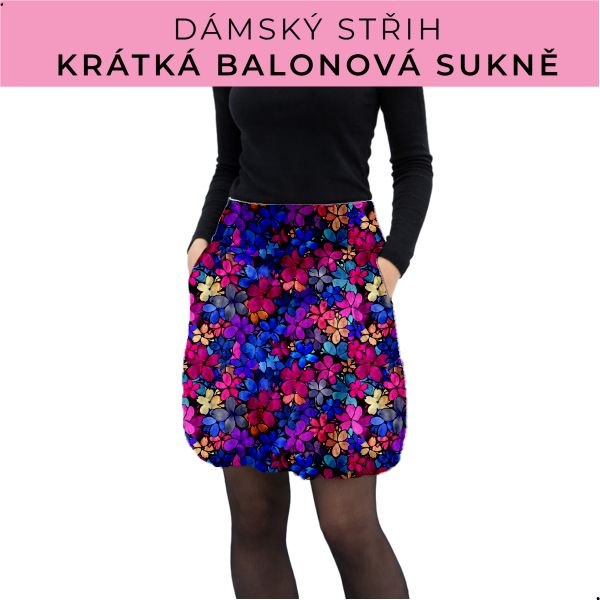 Dámský střih - balonová krátká sukně