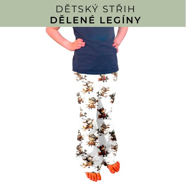 Dětský střih - Dělené legíny